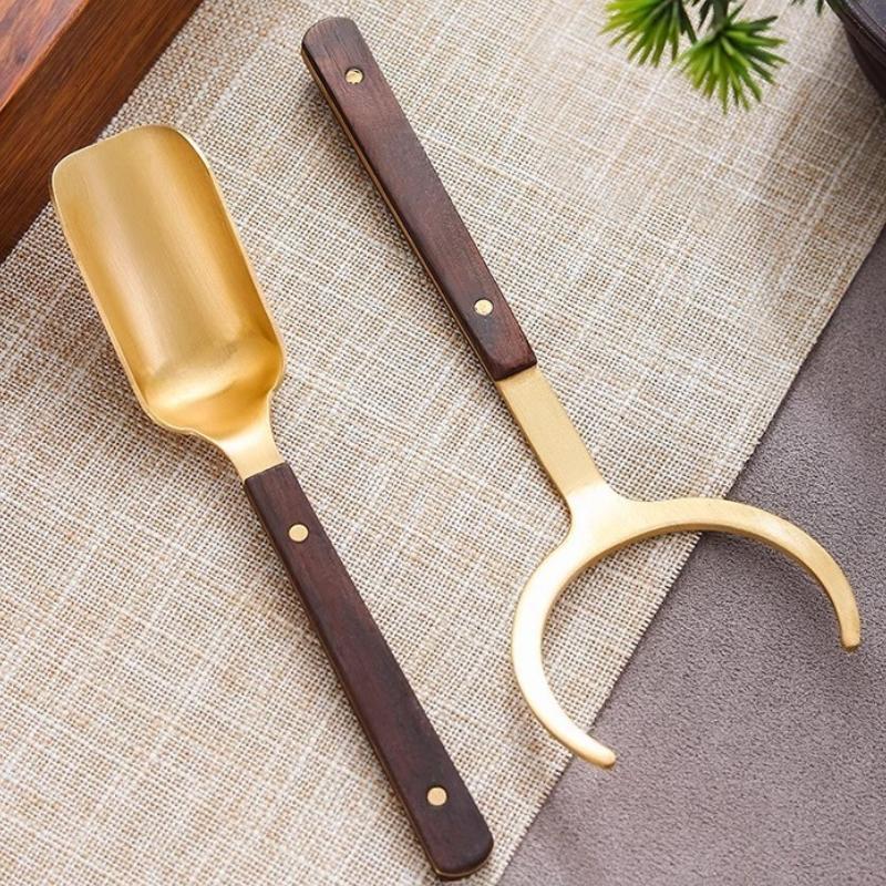 Solid Brass Tea Tongs Clip Chinese Gongfu Tea Set Accessories Tool for Tea Ceremony Strainer Infuser Filter Cup Cooking Gift