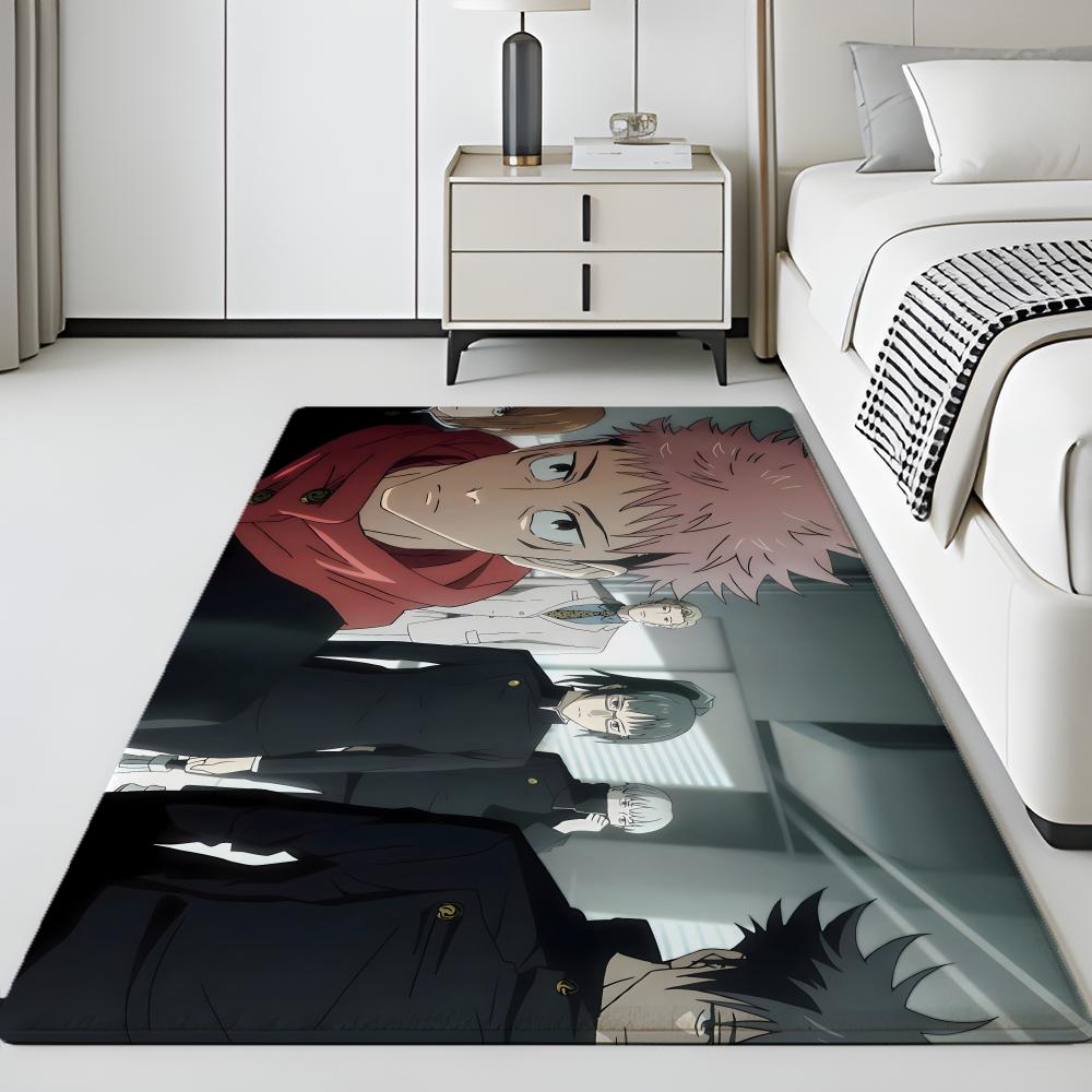 Anime J-Jujutsu Kaisen Floor Mat Soft Flannel Entrance Door Mat Non Slip Absorbent Bathroom Bedroom Floor Rug