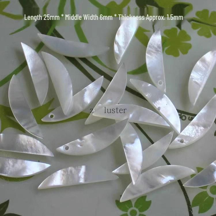 Half-Round Natural White Mother-of-Pearl Arc Earrings & Hairpin DIY Jewelry Accessory