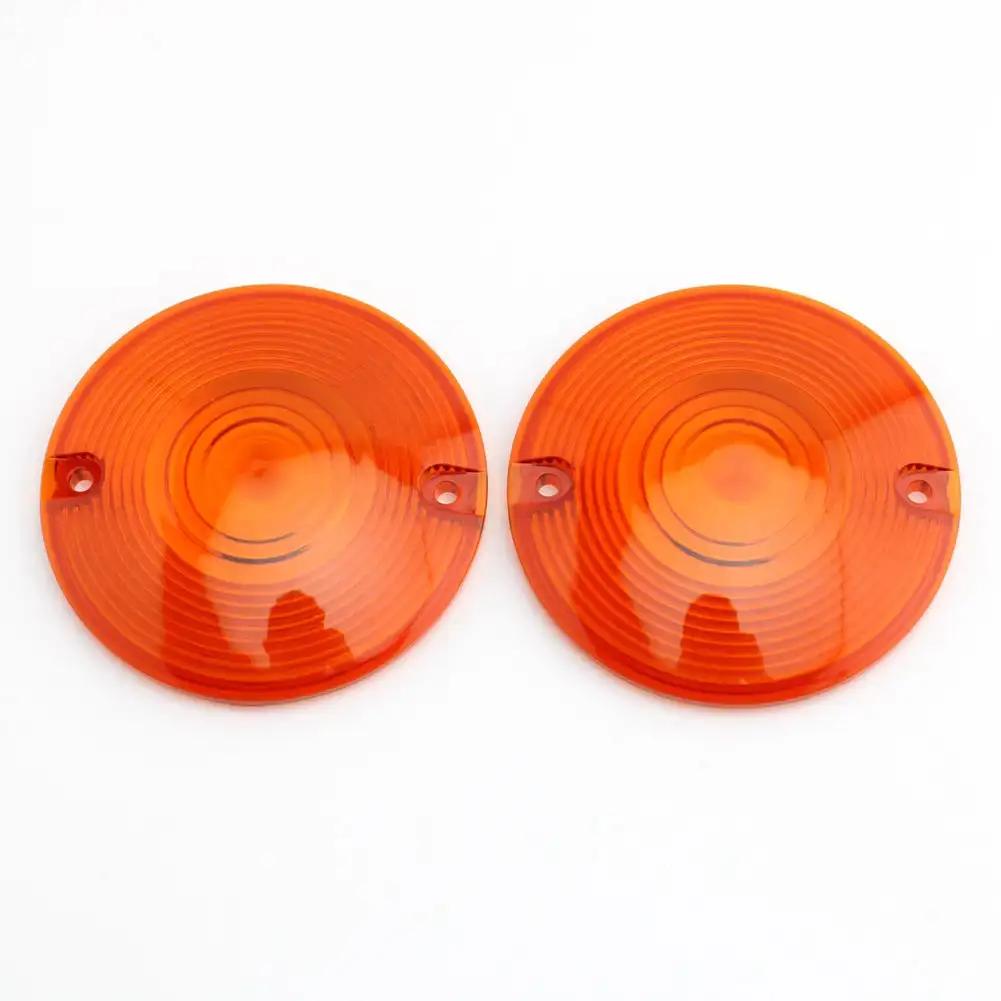 

2PCS Motorcycle Front Rear Turn Signal Light Indicator Lens Cover for Harley Touring Sportster Motorcycle Accessories оранжевый