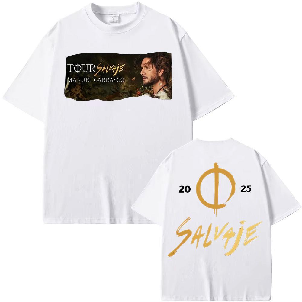 Unisexuel Carrasco Salvaje Album 2026 Graphic Tshirts Unisex Women Fashion Gothic Vintage T Shirt Cotton 100 Casual Oversized Tshirt