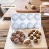 Food Grade Silicone Fruit Shaped Dessert Mold 8-Cavity Baking Mold Hazelnut Mousse Cake Mold