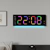 Creative Wall Clock, Simple Large Screen LED Clock, Living Room Clock, Characteristic Atmosphere Light, Multi-functional Clock