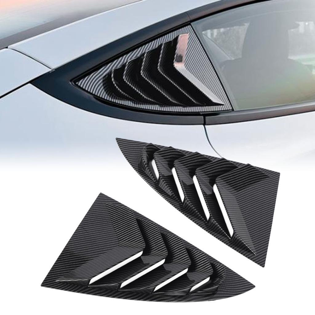 2Pcs Car Rear Window Shutter Cover Trim Stylish Look Window Louver Side Vent Trim Replacement for     2023 and Later