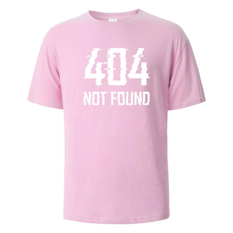 404Not Found Print T-Shirt Summer Tees For Men Women Cotton O-neck Oversize Casual Short sleeved Tops