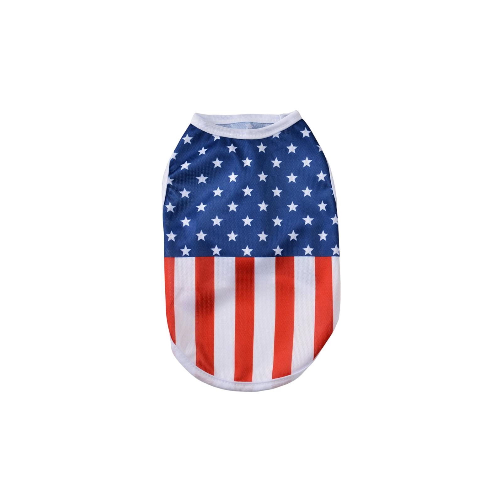 

Patriotic Dog Shirt For Independence Day, Breathable Summer Pet Tank Top With American Flag & , Lightweight Sleeveless Vest For Small Medium Large Dog L червоний