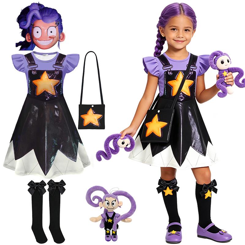 Beliebtes Abenteuerspiel Poppy Kinderkleidung Halloween Rollenspiel Lily Mädchen Verkleidung Themenveranstaltung Karnevalsparty Kinderkostüm