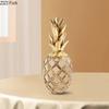 Creative Golden-plated Fruits Statue Apple/pear Ornaments Desk Decoration Resin Crafts Pineapple Sculpture Room Aesthetic Decor