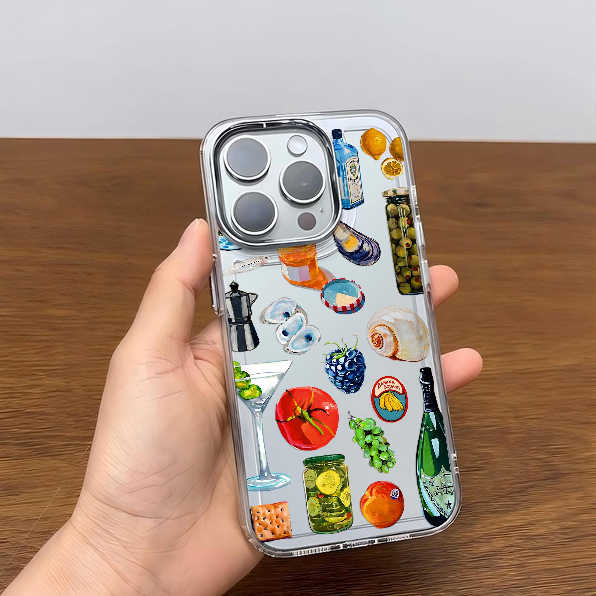 

Роскошный Чехол для Телефона с Морским Пейзажем, Вином и Лимоном Для iPhone 17 16e 16 15 14 13 12 11mini Pro Max X XR XSMAX 8 7 Air Plus Мягкая Крышка iPhone 13 Pro