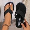 Fashion Women Rainbow Slippers Comfortable High Heels Flip Flop Wedge Shoes Women Summer Outdoor Sandals Platform Slippers Slides Women