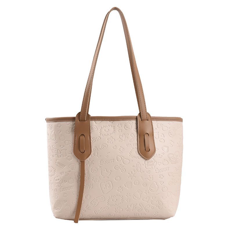 Bag women's large-capacity 2025 new college student class shoulder bag niche tote bag commuter bag