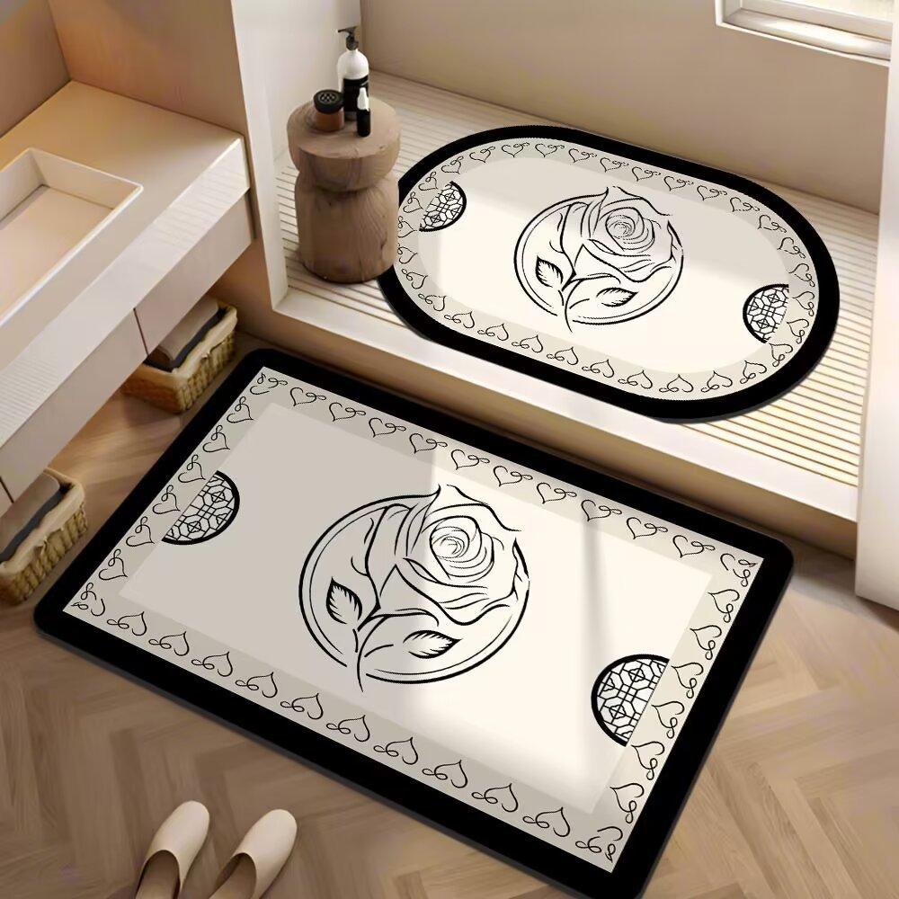 Bathroom Floor Mat Bathroom Non-slip Absorbent Toilet Strong Door Washroom Diatom Mud Quick Drying Mat Carpet Bathroom