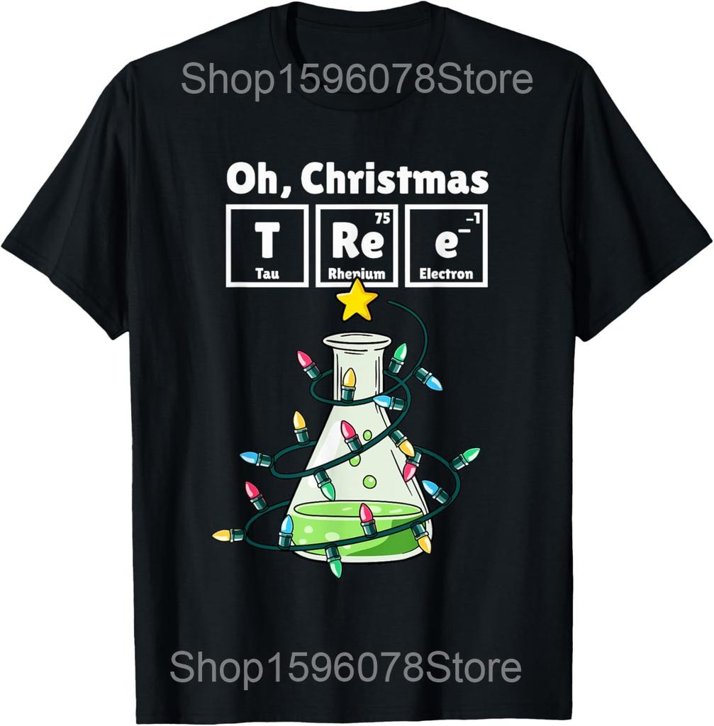Oh Chemistree Chemical Christmas Tree Chemistry Xmas T Shirts Men Women Cotton Humor Streetwear Short Sleeve Unisex Clothing