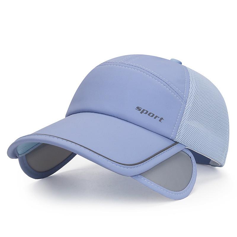 Reflective Sport Letters Hats Outdoor Retractable Large Men Women Shade Fishing