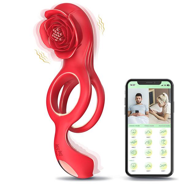 9 Vibrations Male Couple Sex Toy Vibrating Cock Ring Clitoral Stimulator Testicle Massager Penis Ring Vibrator Couples Sex Toys for Men Women