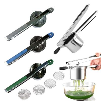 Kartoffelpresse für Kartoffelpüree, Edelstahl-Kartoffelpresse, manueller Entsafter, Kartoffelstampfer, professionelles Küchenwerkzeug