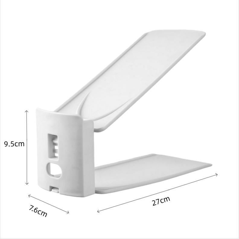 Регулируемая двухъярусная компактная обувница для прихожей дома 27*7.6*9CM