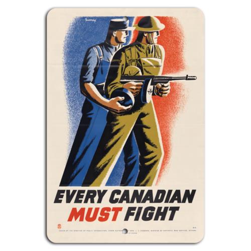 United We Stand Every Canadian Must FightAluminumtin sign 20x30cm（7.8x11.8inch）