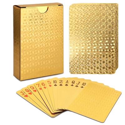 Premium Gold Waterproof Playing Cards Great for Poker Parties and Games Halloween/Thanksgiving Christmas Gifts