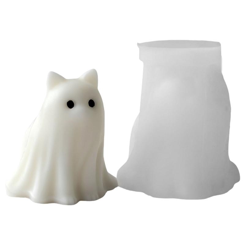 Silicone Candle Making Mould Detailed Specters Cats Dog Shape for Crafting Projects