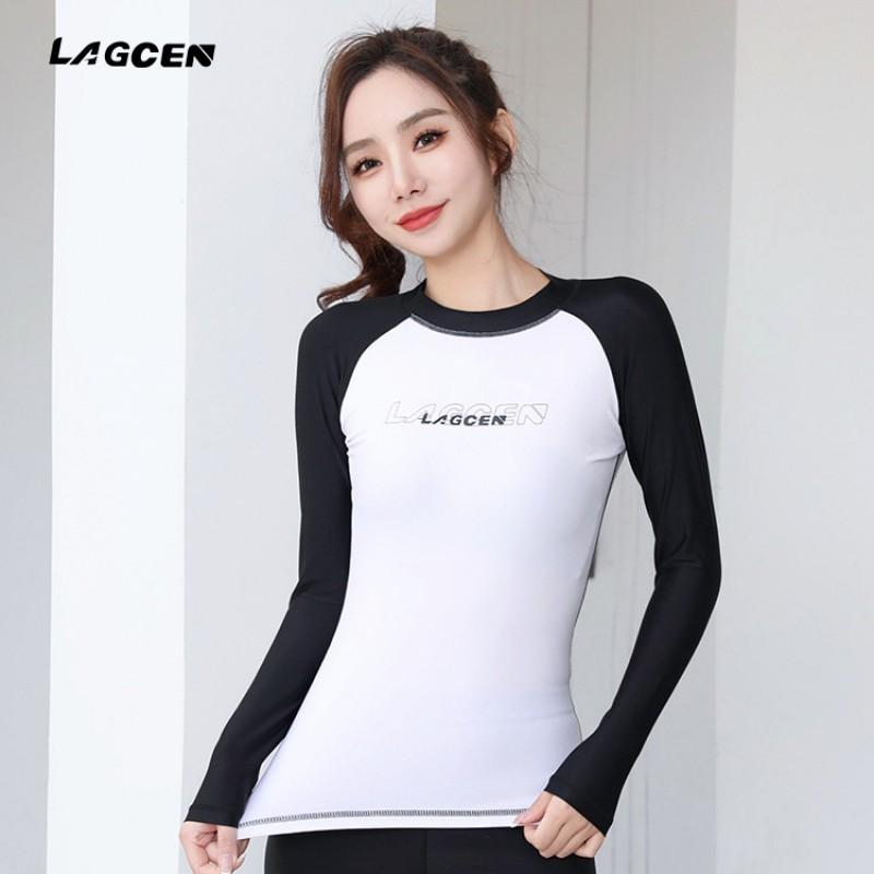 Womens Rash Guard Set Long Sleeve Short Pants UV Protection Quick Dry Surfing Snorkeling Dive Suit
