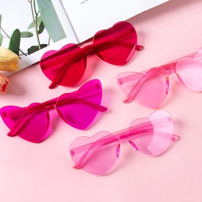 8 Pares Gafas de Sol en Forma de Corazón Gafas Color Caramelo para Boda Regalos Equipo Novia Despedida de Soltera Decoración Suministros