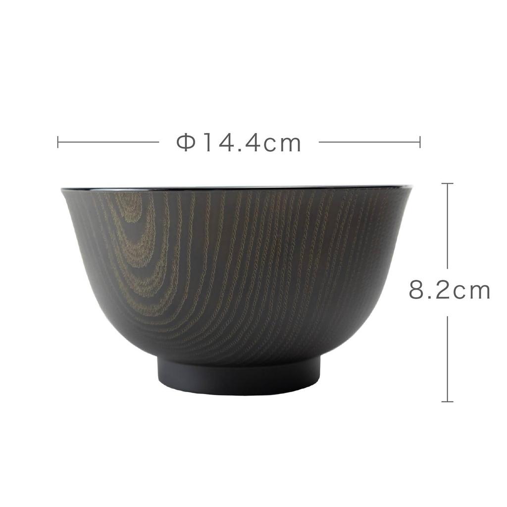Asahi Koyo Rice Feather All Wood Set of Dishwasher and Microwave Made In Bowl, Grain, Vermilion, 3, Safe, Japan, AZ23-13