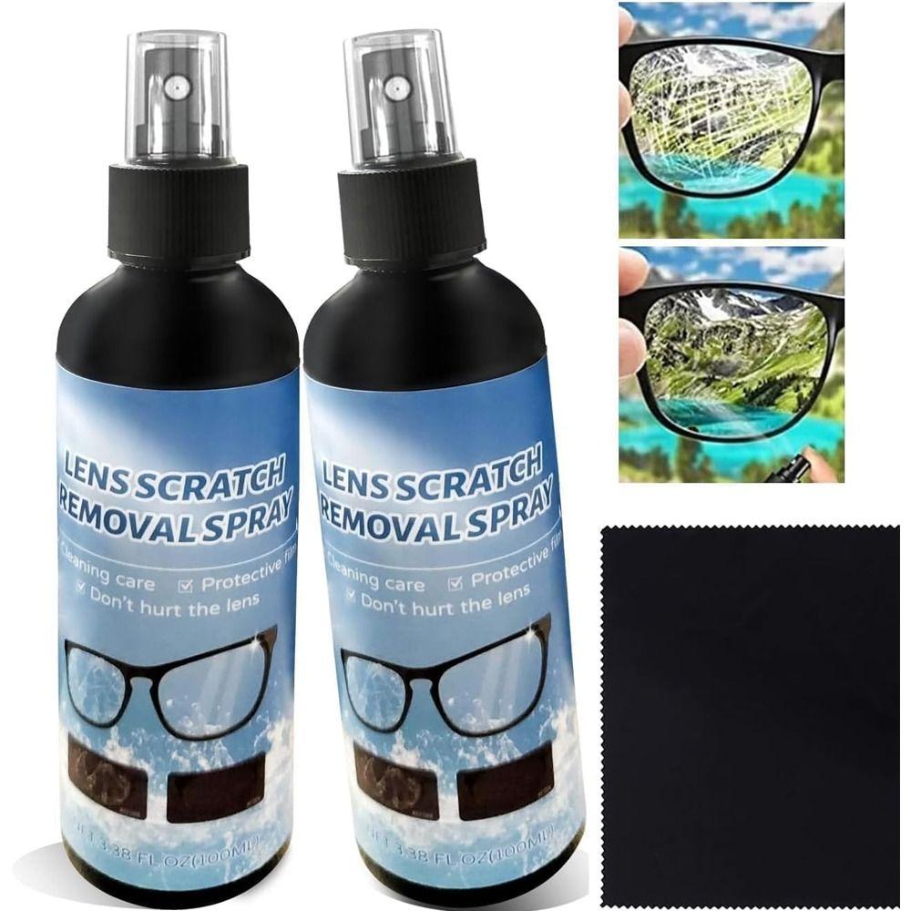 Spray Detergente per Lenti Occhiali 100ML Antiappannante Rigenerante Soluzione Detergente Delicata per Occhiali da Sole Rimozione Polvere