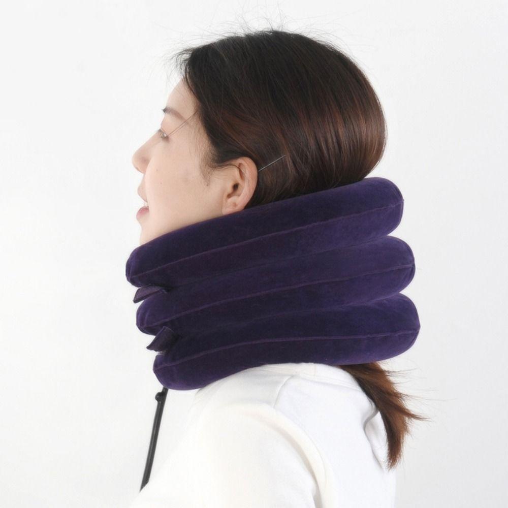 Foldable Cervical Traction Device Adjustable Neck Traction Pillow  Posture Correct