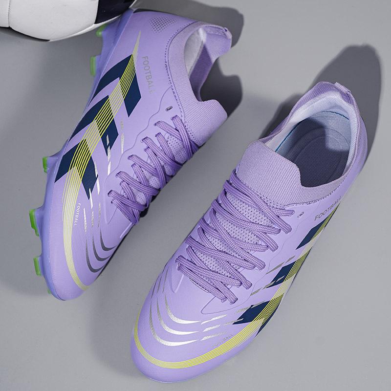 New Football Shoes Ag Spikes Seamless Fly Weaving Boys And Girls Professional Game Actual Training Football Shoes