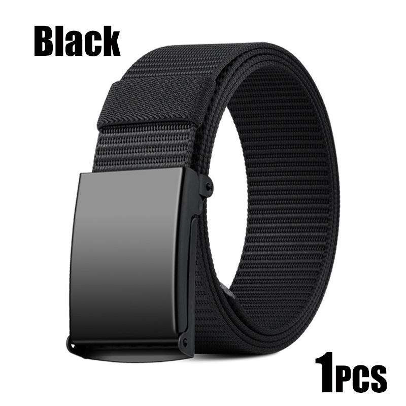 Newest Men's Belts Metal Buckle Automatic Tactical Belt Golf Canvas Workwear Casual Outdoor Military Training Pant Trousers Belt