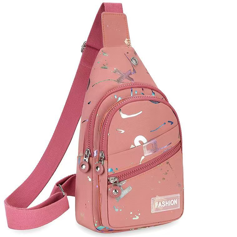 Mini Brusttasche für Damen Mode Print Crossbody Sling Rucksack Leichte Lässige Umhängetasche Große Kapazität Reise Tagesrucksack