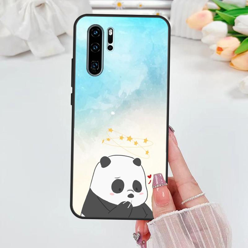 Cartoon Panda Bear Case For Huawei Nova 9 10 SE 5T 3i 8i 11i Y60 Y61 Y70 Y90 P20 P40 P30 Lite P60 Pro P Smart