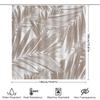 Vintage Palm Leaf Bath Curtain Shower Decoration Waterproof Fabric Decorative Window Panel Beige Tone