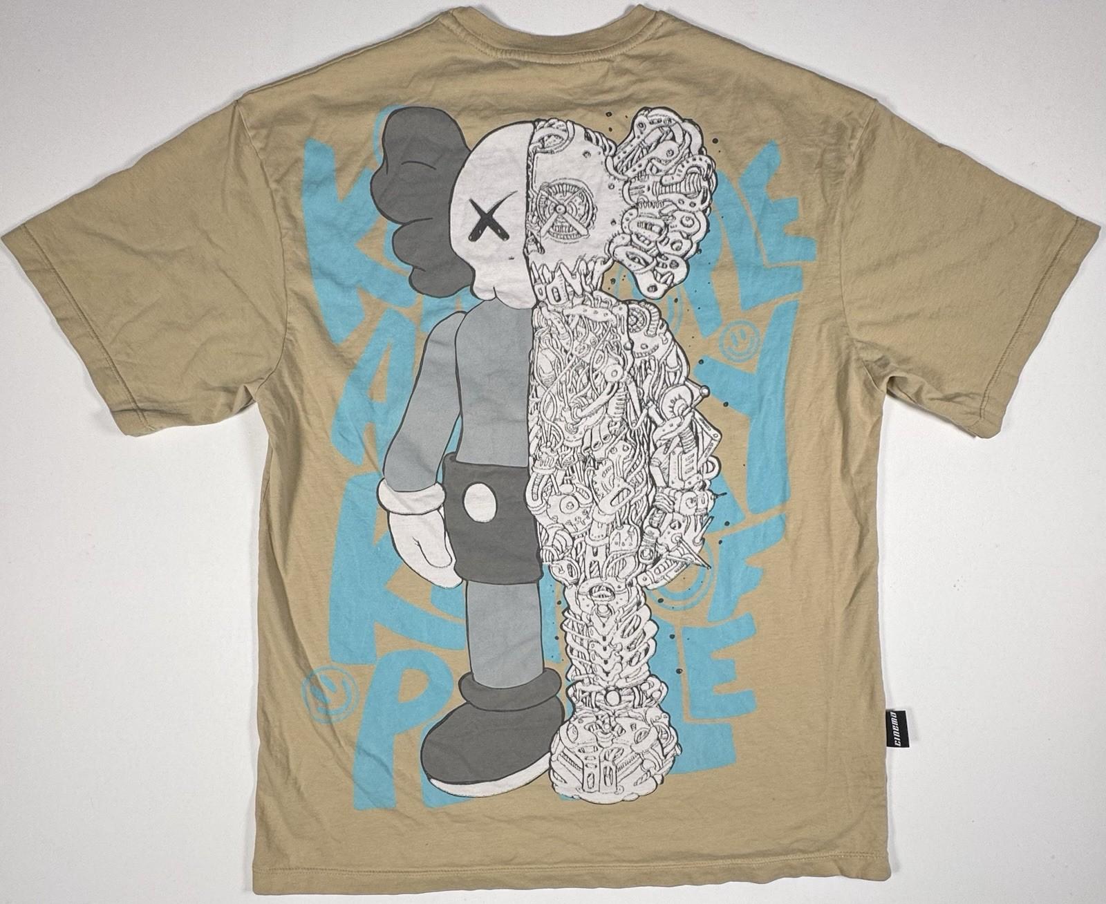 Cinema Underground Kaws Graphic Men’s XL Beige Streetwear Skater 90s Unisex T-Shirt L