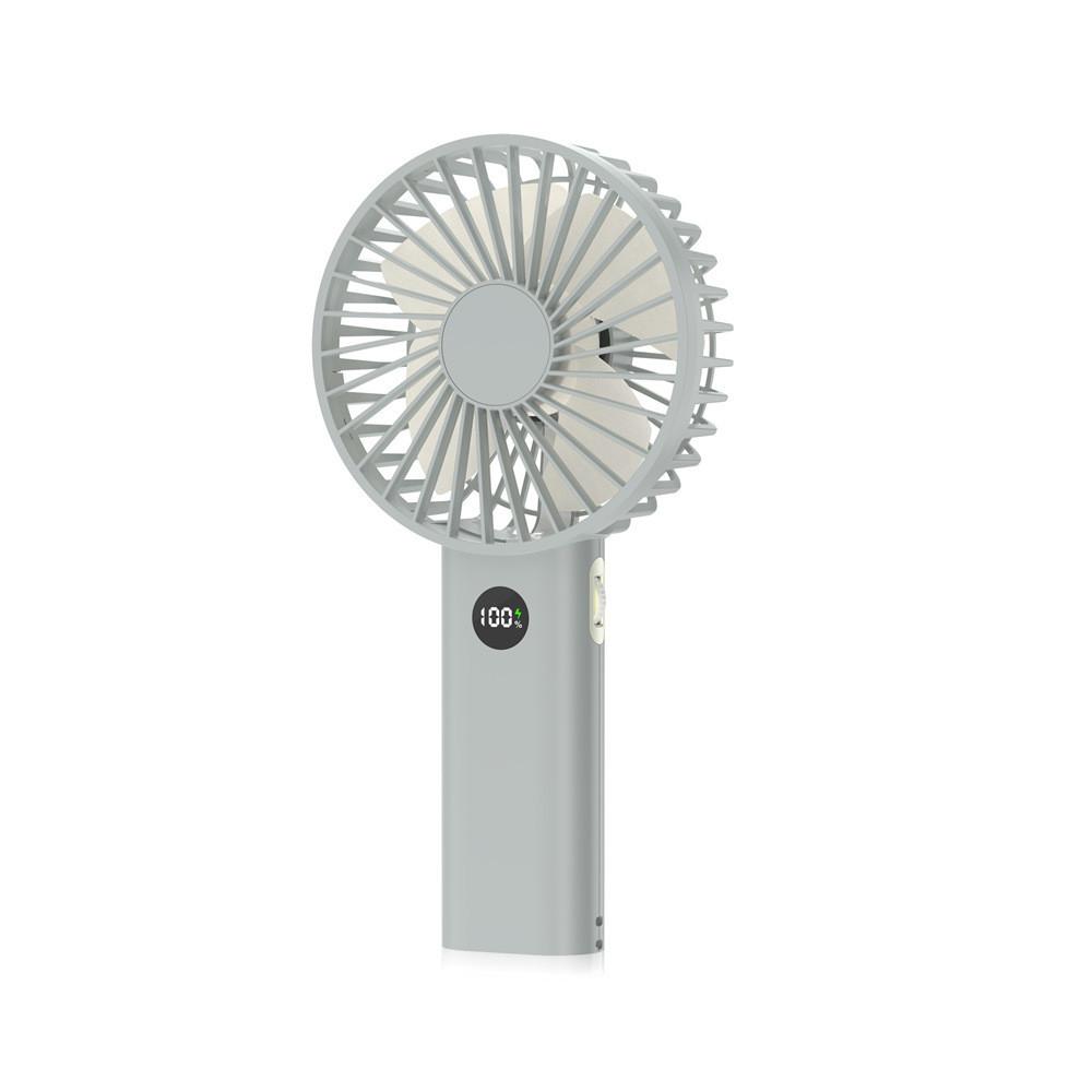USB Low Noise Small Fan Outdoor Portable Handheld Fan Intelligent Digital Display 100 Speed Infinitely Adjustable Fan