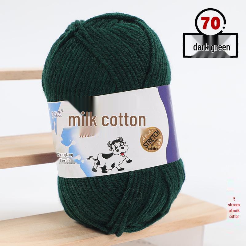 Filato di Cotone Lattiginoso a 5 Fili per Maglia & Uncinetto - Kit Fai da Te per Sciarpa, Coperta Lavorate a Mano di Spessore Medio