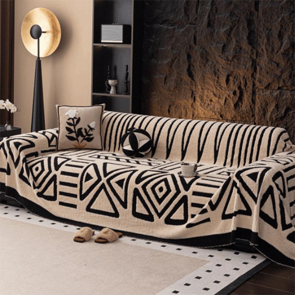 Anti-slip Bohemian Style Sofa Protector Geometric Pattern Couch Cover Luxury Sofa Cover  Apartment