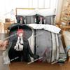 3D Druck Anime Chainsaw Man Makima Bettwäsche-Set, Bettdeckenbezug Bett-Set Steppdeckenbezug Kissenbezug, King Queen Twin Größe Jungen Mädchen Erwachsene