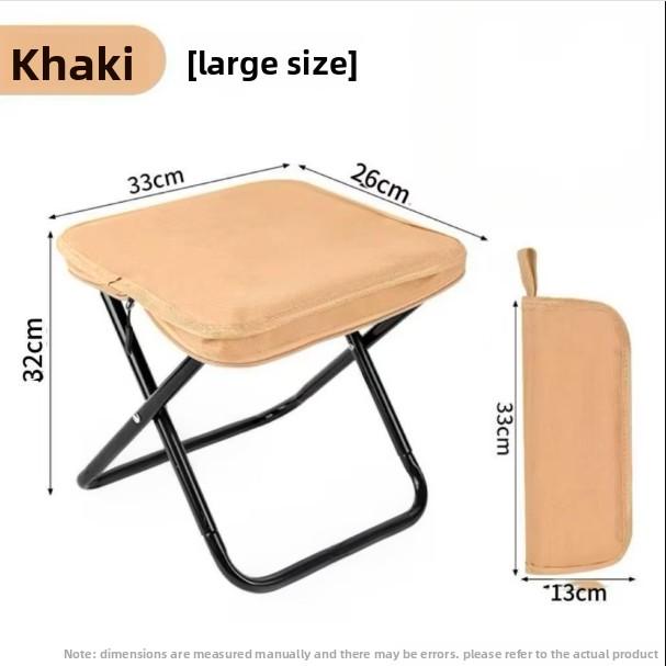 Portable Folding Camping Stool with Metal Frame Pouch Design for Outdoor Camping Fishing & Waiting