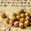 Jingdezhen ceramic jewelry diy Accessories12mm Floral Glazed Watermelon Beads for Making Necklaces and Women's Woven Bracelets Materials