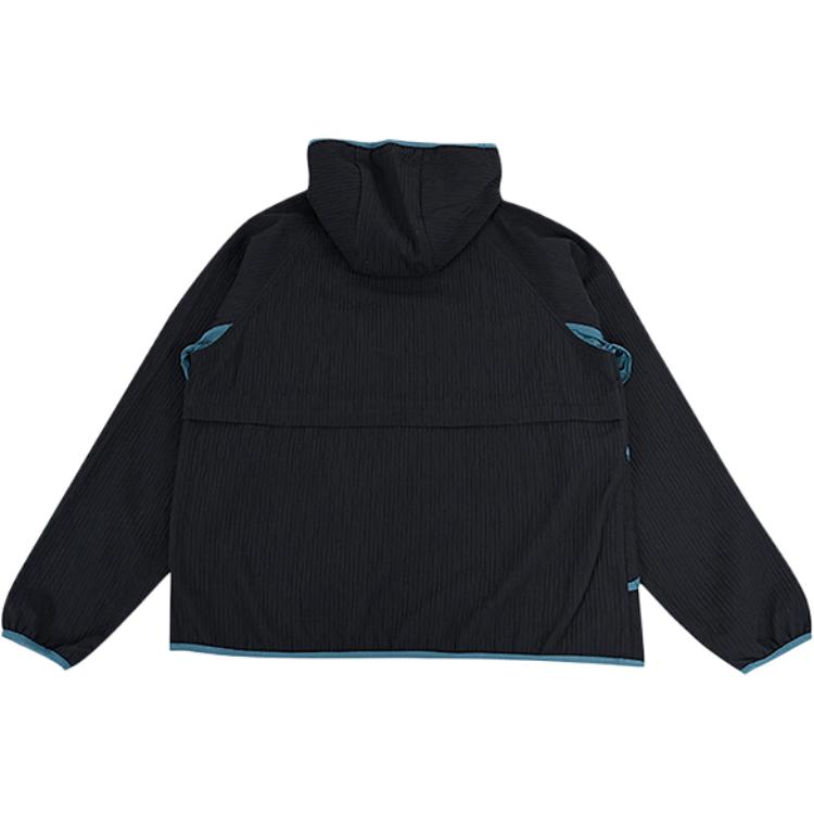 Li Ning Color Block Zipper Hooded Soft Comfortable Sports Jacket Men Jackets Black AFDVC07-4