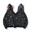 Shark 3D Print Zip Up Hoodie Camo Streetwear Teens