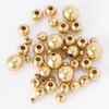 50pcs 3-8mm Original Brass Spacer Loose Beads Ball Beads for Charms Bracelets Necklace Jewelry Making Components DIY Wholesale