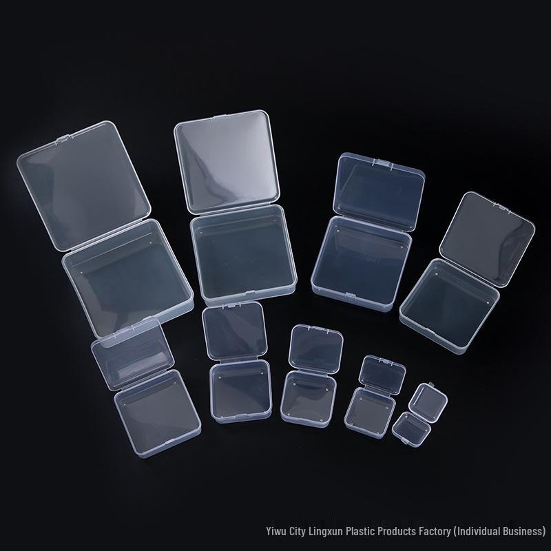 Rectangular Transparent PP Plastic Storage Box for Stationery, Cards, Hardware, Jewelry, and Fishing Gear
