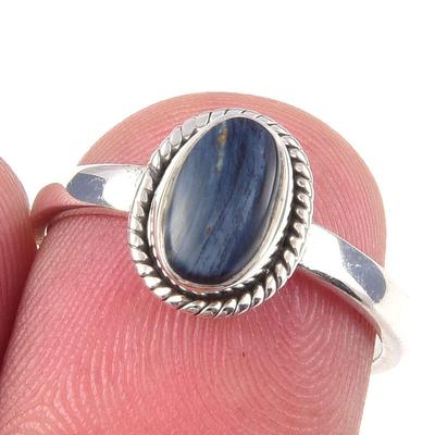 Natural Pietersite Gemstone Handmade 925 Solid Sterling Silver Ring Size 6 W0k97