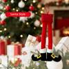 Soft Christmas Elf Legs Hanging Ornament Fireplace Mantel Decoration  Home Holiday Party Decor