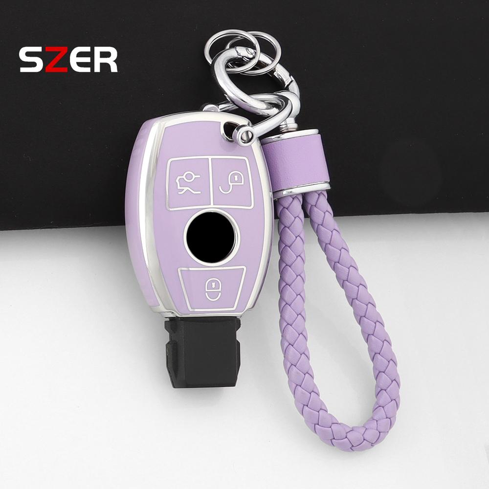 Tpu Car Key Case Shell Cover Fob For Mercedes Benz Cla Gla Glc Glk W176 W463 W251 A B C E S Class W204 W211 Accessories