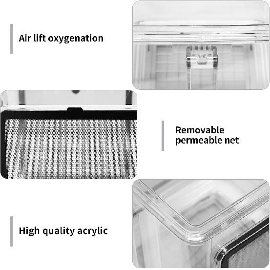 Saim Fish Breeding Box, Acrylic Aquarium Breeding Boxes, Acrylic Fish Isolation Box Hanging Aquarium Hatchery Tank for Small Baby Fishes Shrimp