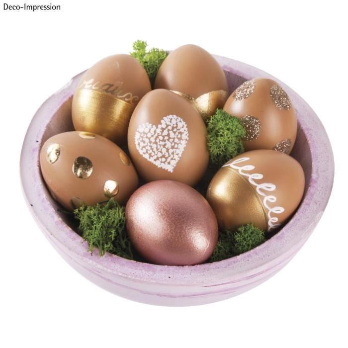 Plastic Eggs - RAYHER - 6cm Ø - Apricot Color - Party Decoration - Mixed
